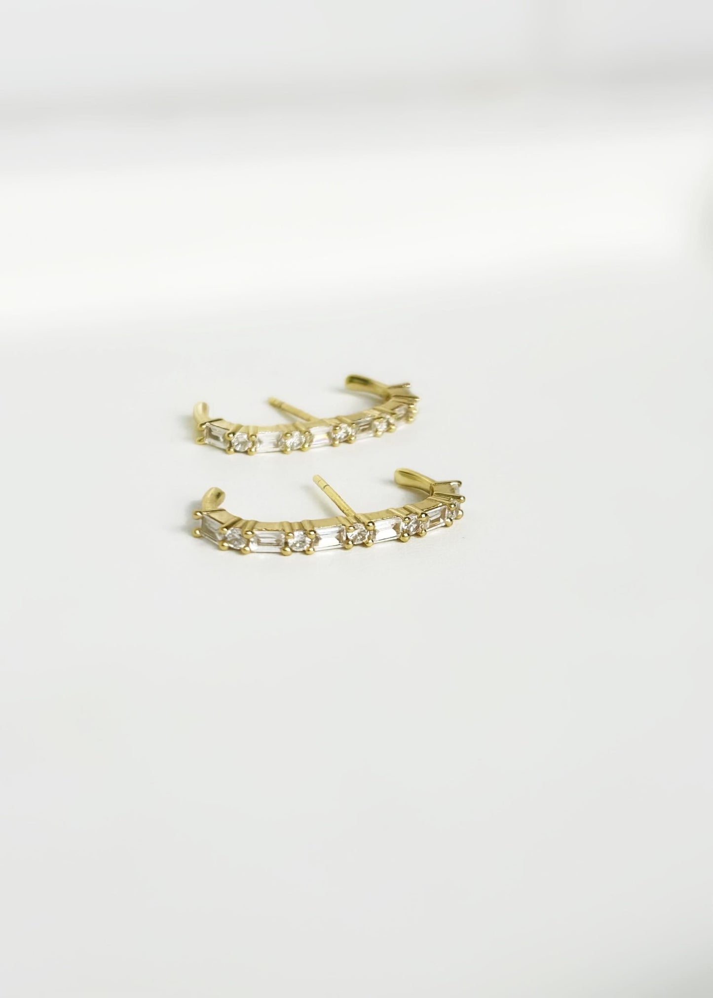Ear cuffs plata y circonitas
