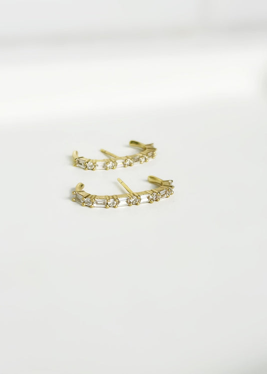 Ear cuffs plata y circonitas