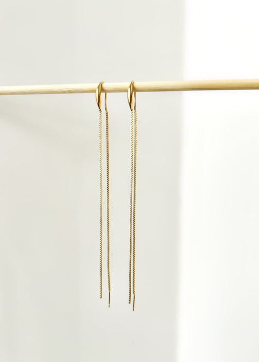 Pendientes doble cadena
