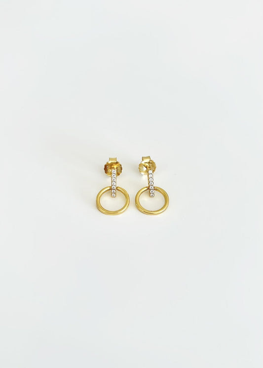 Pendientes barra circonitas
