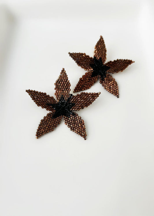 Pendientes flor cristal