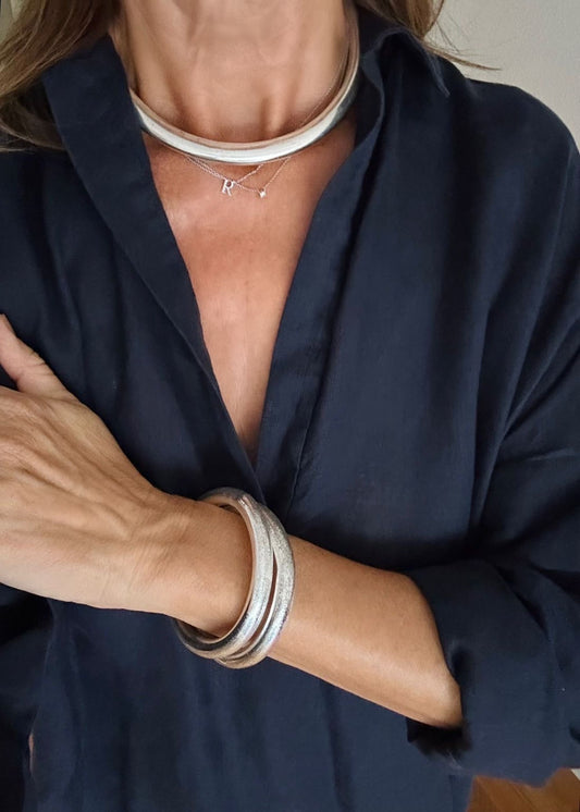 Choker plateado