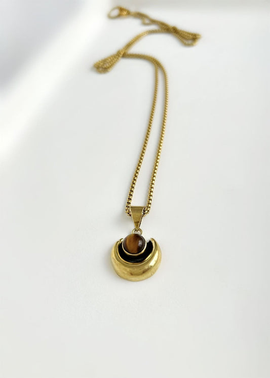 Collar colgante ojo de tigre