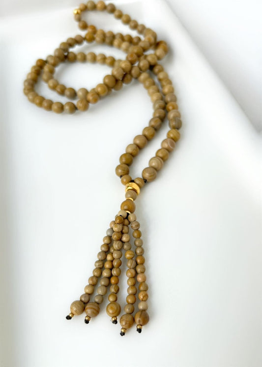 Collar borla jaspe