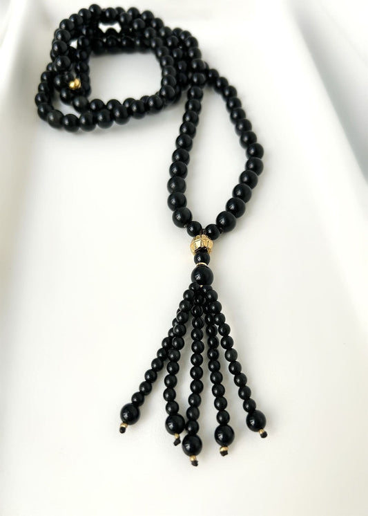 Collar borla oníx