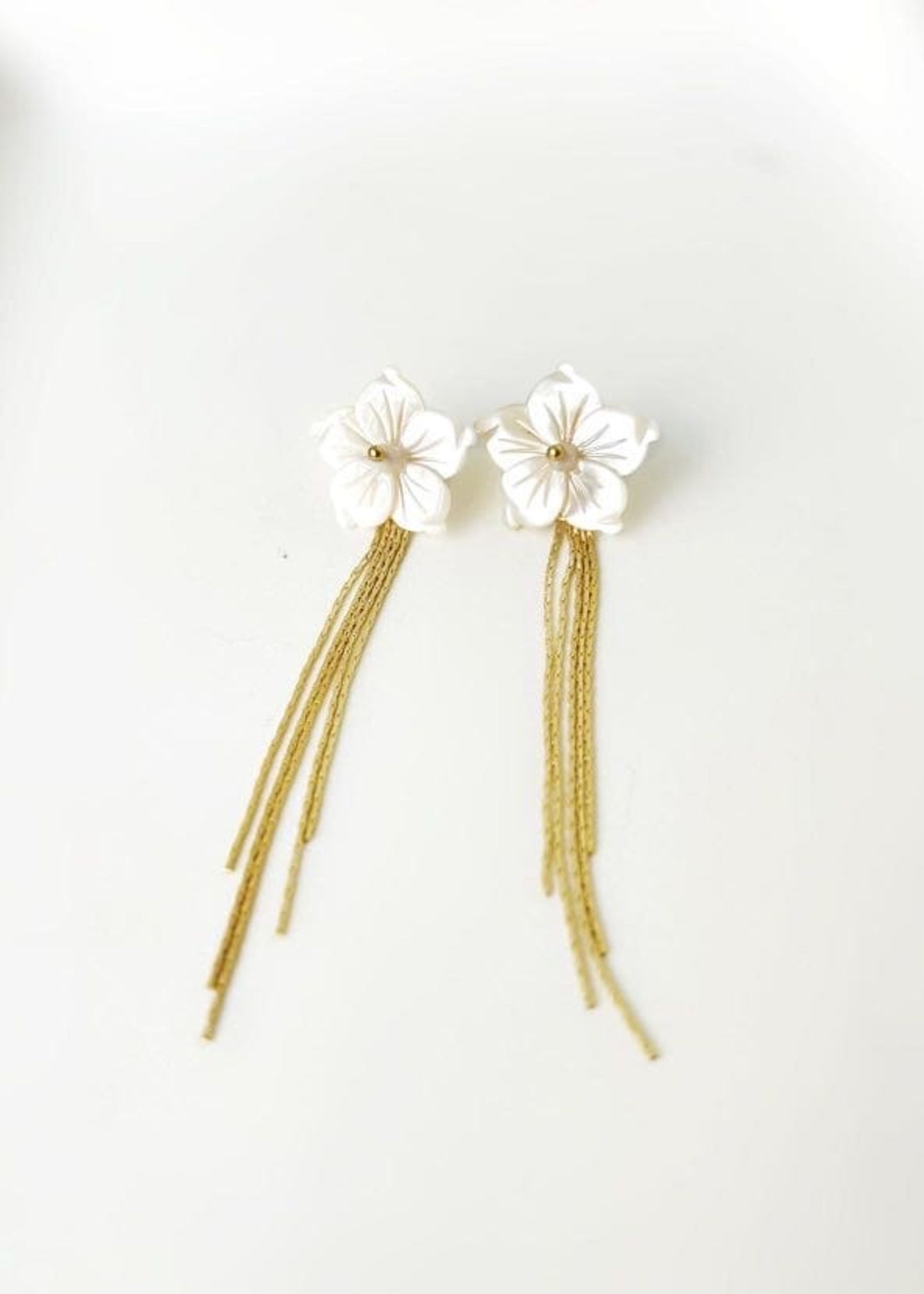 Pendientes flor de nácar