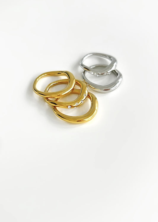 Anillo wave acero