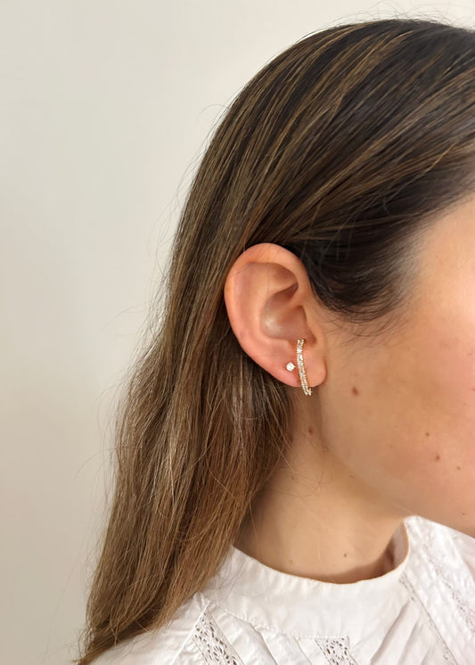 Ear cuffs plata y circonitas