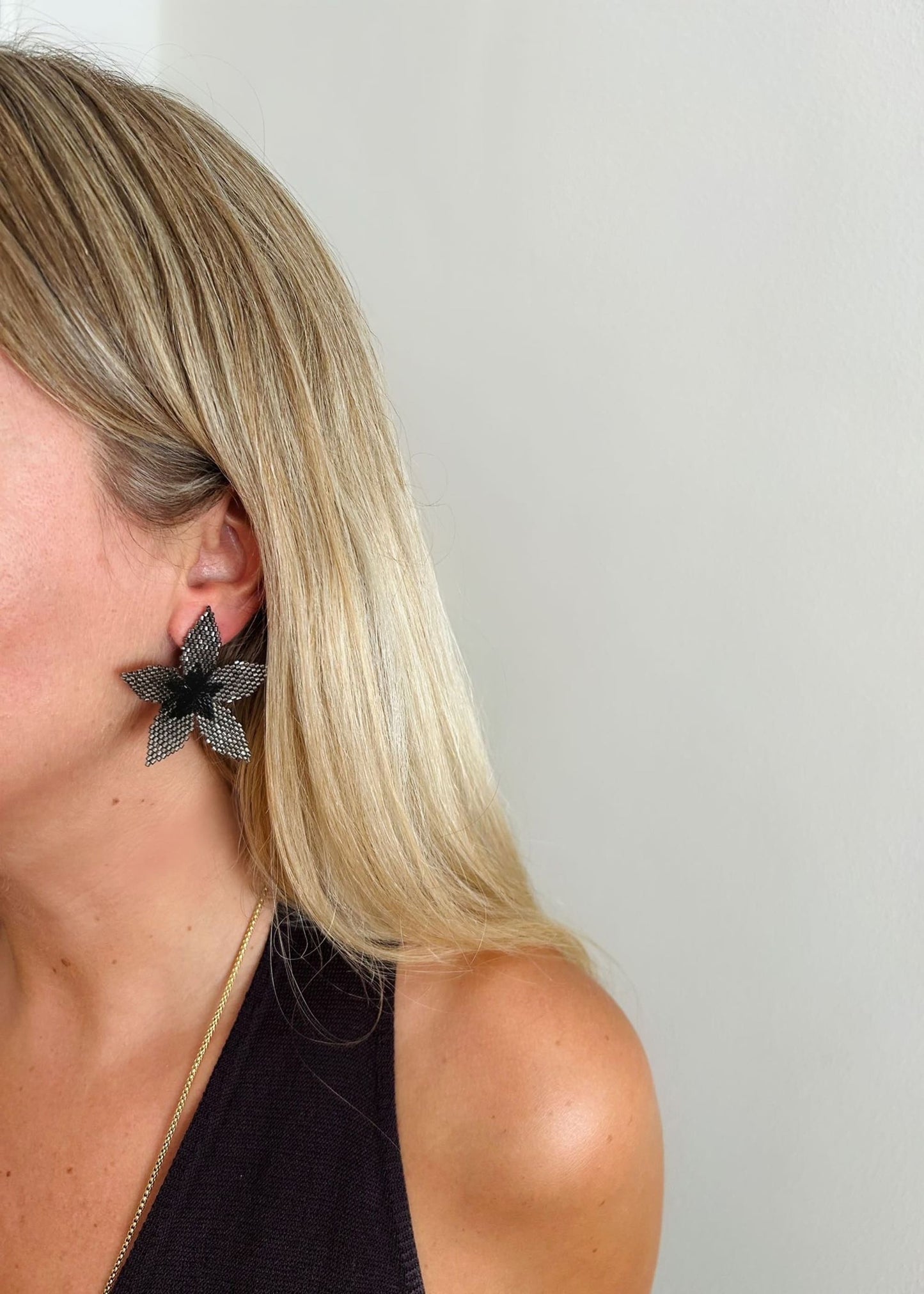 Pendientes flor cristal