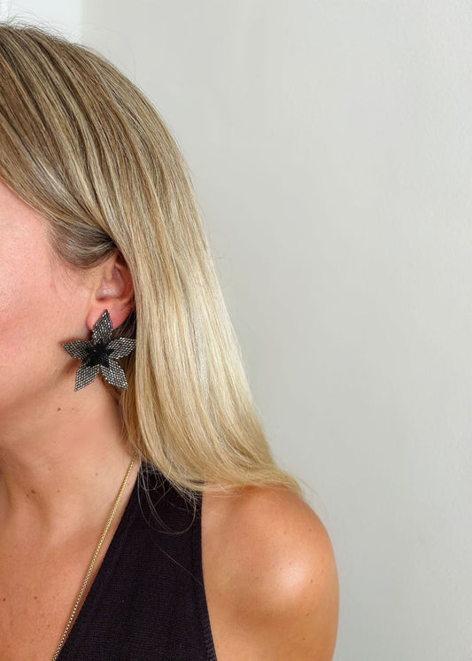 Pendientes flor cristal