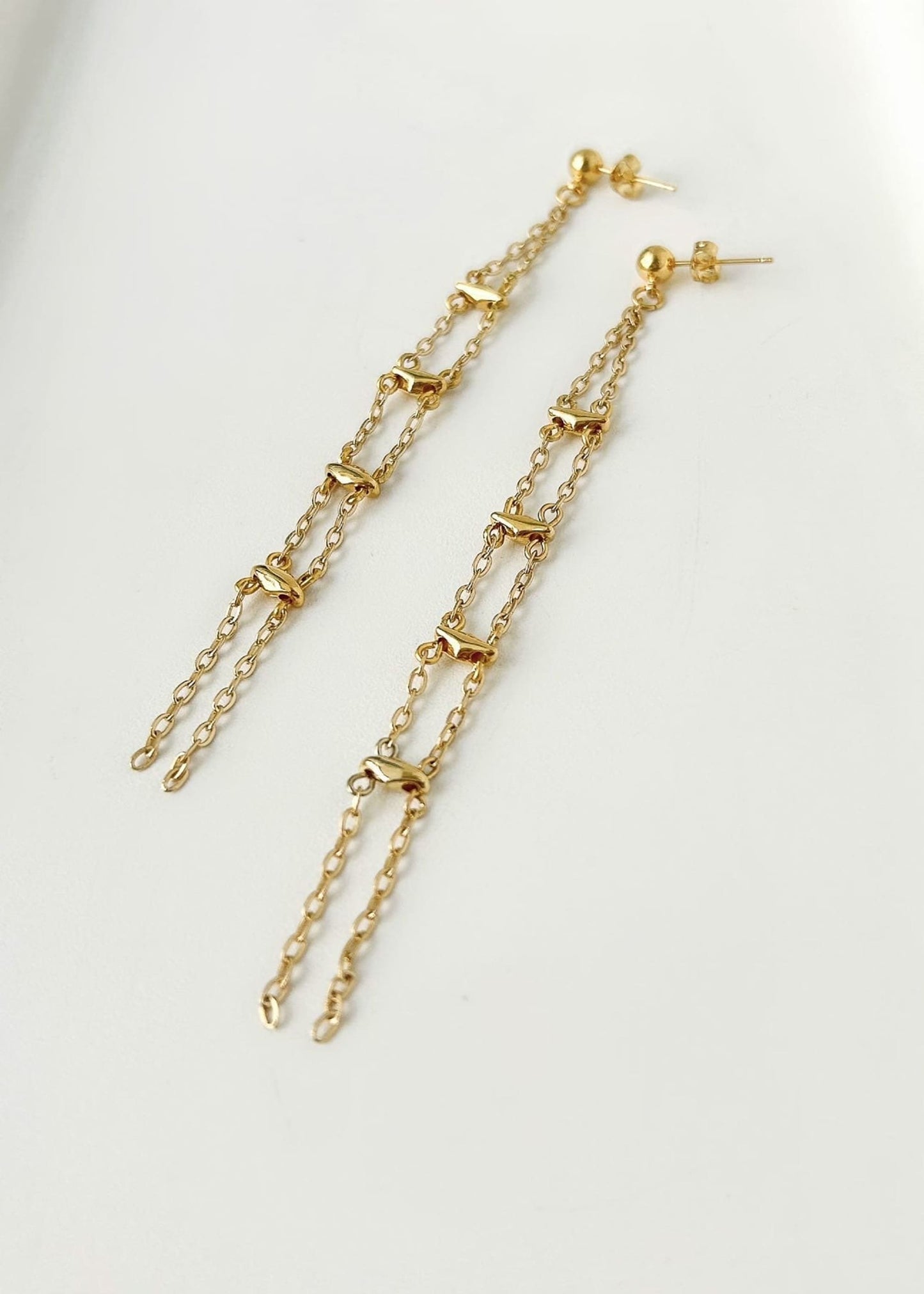 Pendientes doble cadena