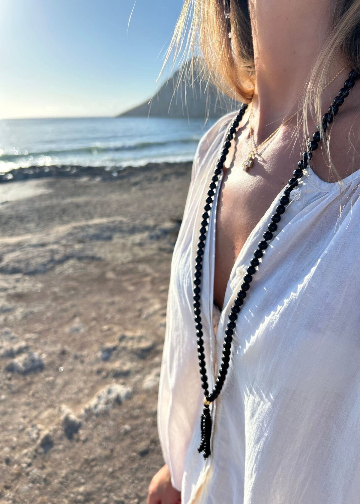 Collar borla oníx