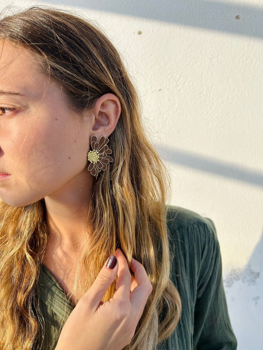 Pendientes flor