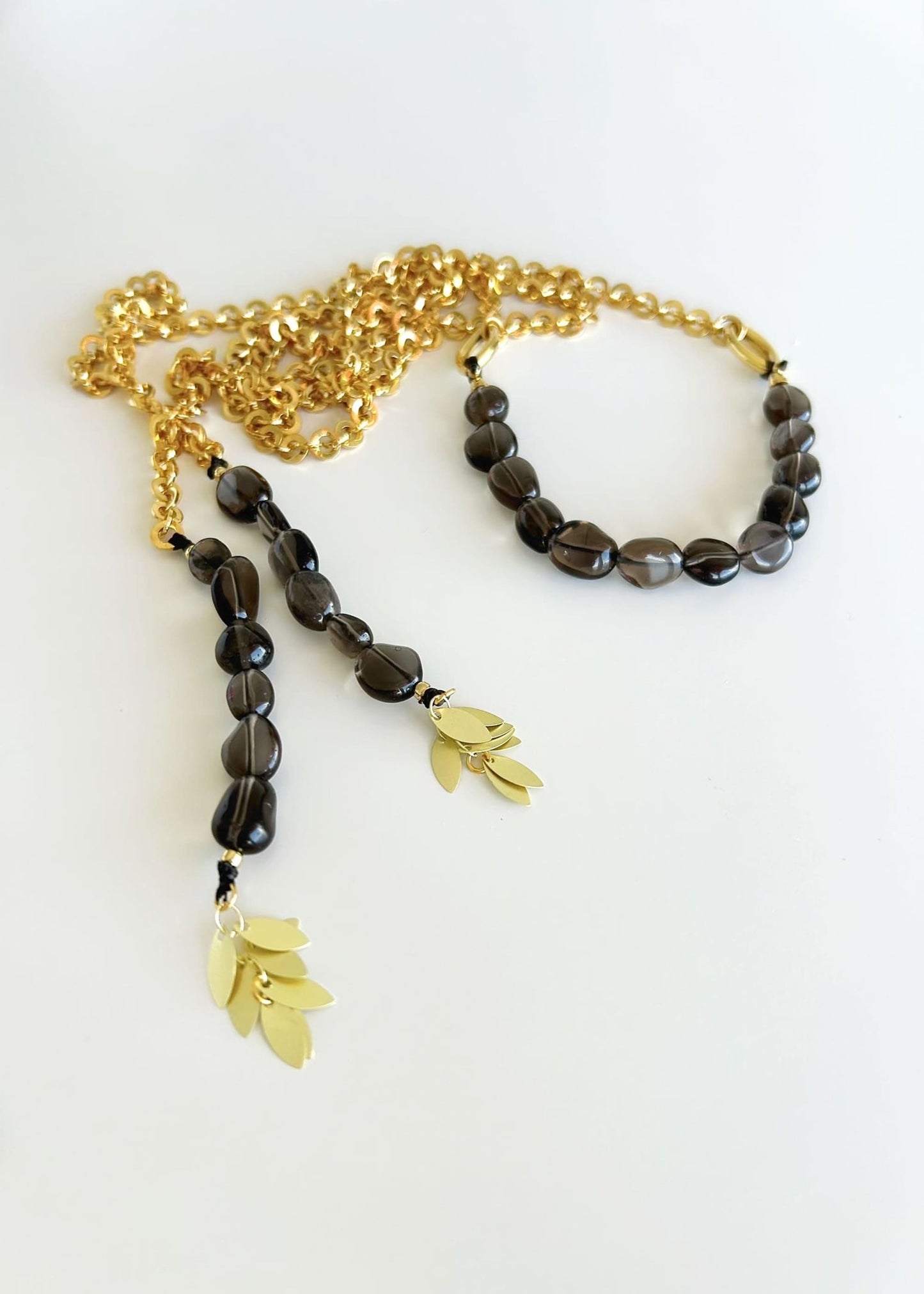 Collar cadena y cuarzo