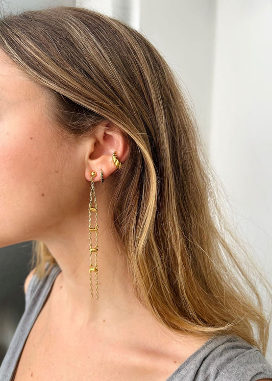 Pendientes doble cadena