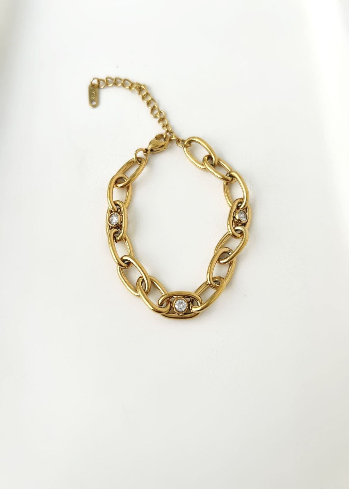 Pulsera acero y circonitas