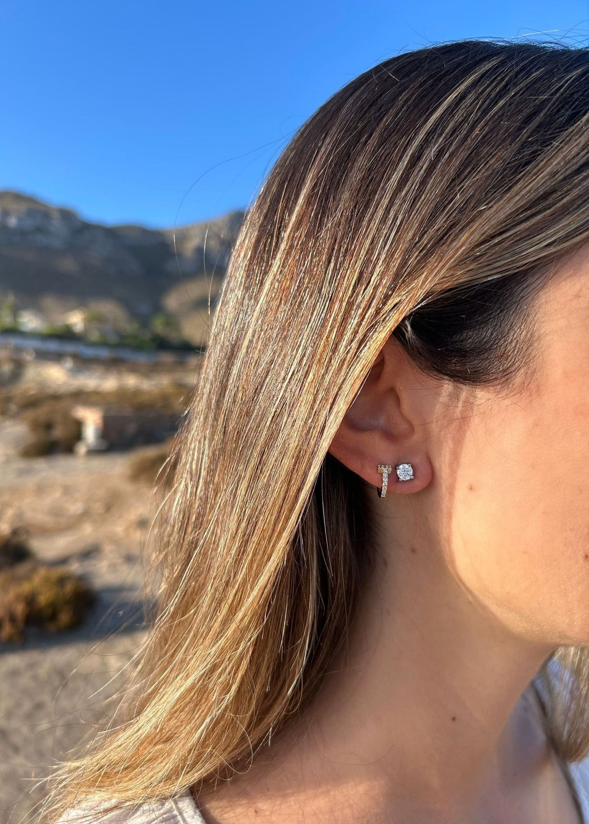 Pendientes Moissanita