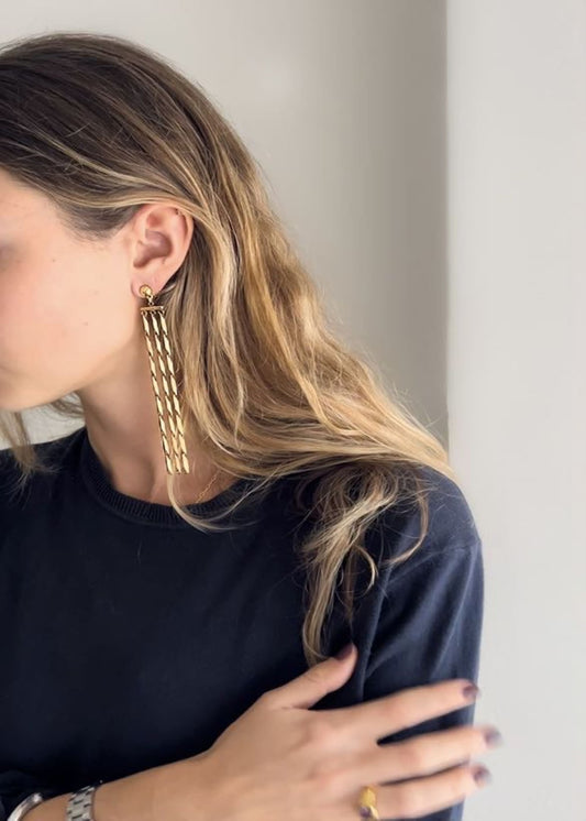 Pendientes triple cadena