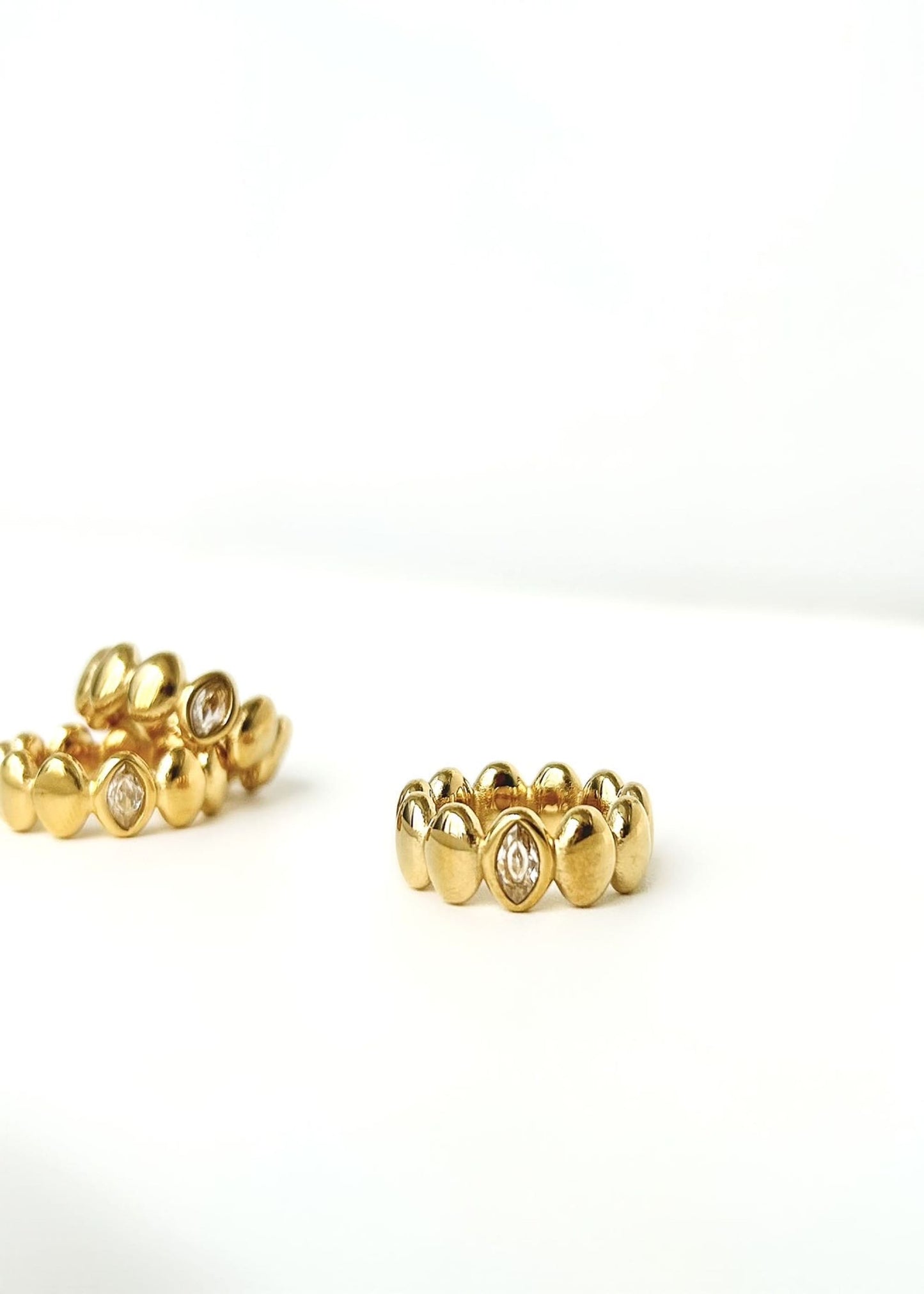 Anillo Acero y Circonita
