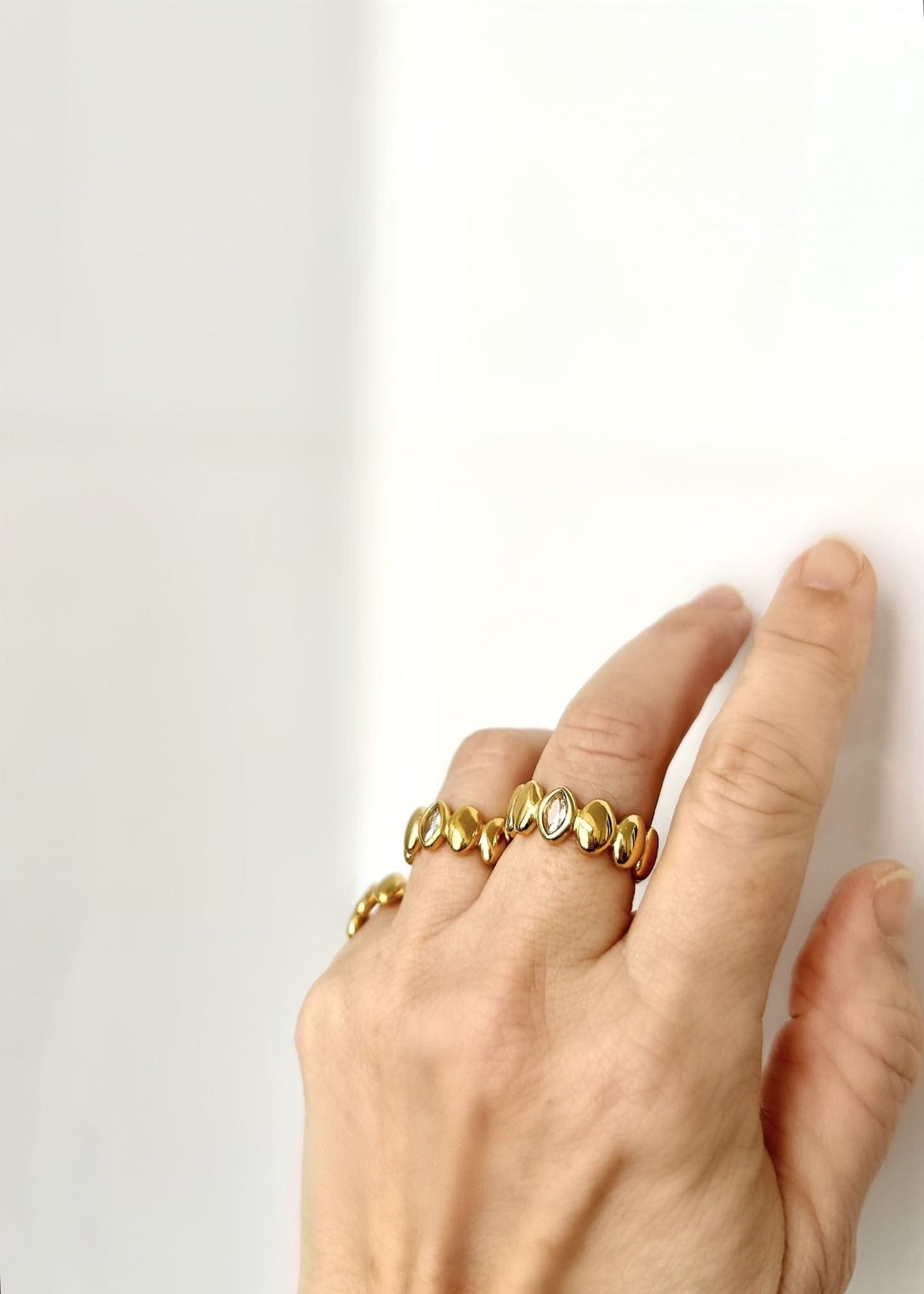 Anillo Acero y Circonita
